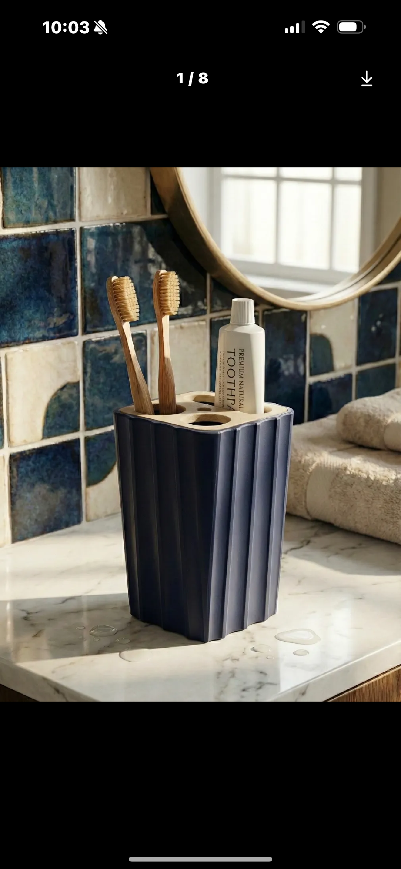 Modern Toothbrush Holder – Italian Design Bathroom Organizer