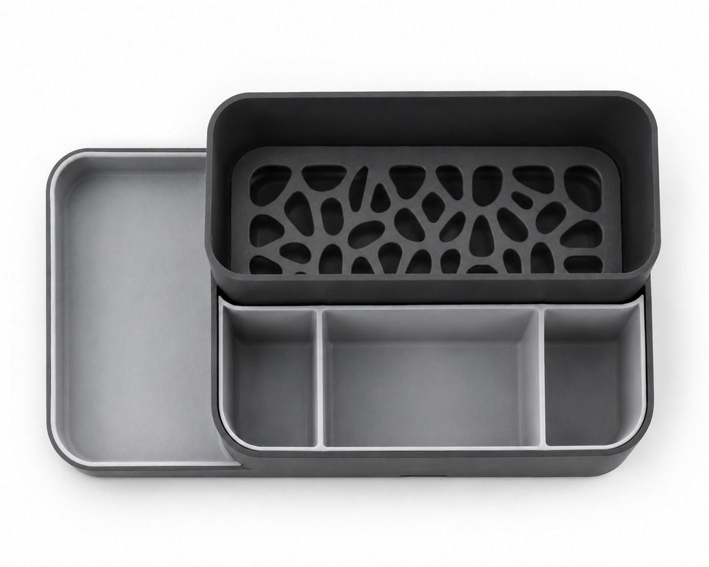 Cipriani™ Minimalist Bathroom Organizer – Luxury Italian Design Countertop Storage