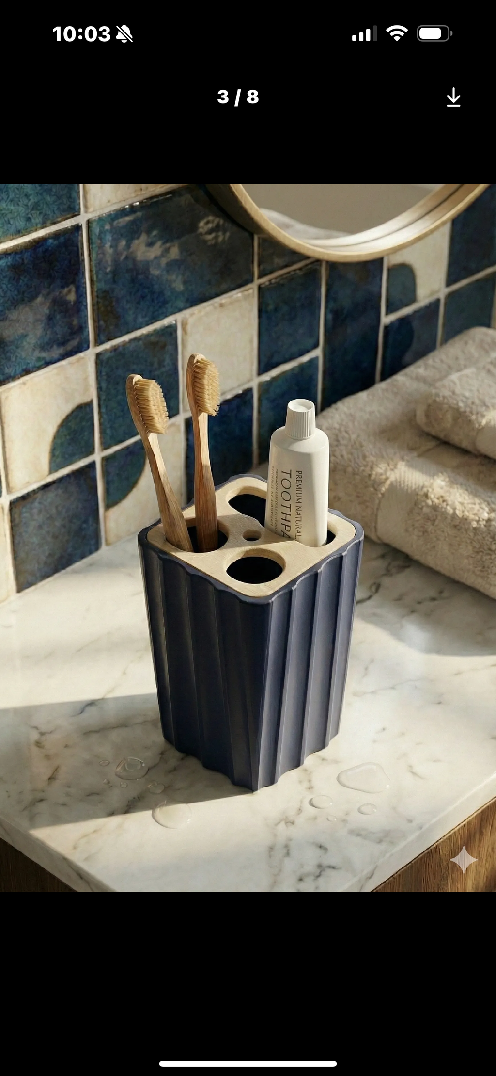 Modern Toothbrush Holder – Italian Design Bathroom Organizer