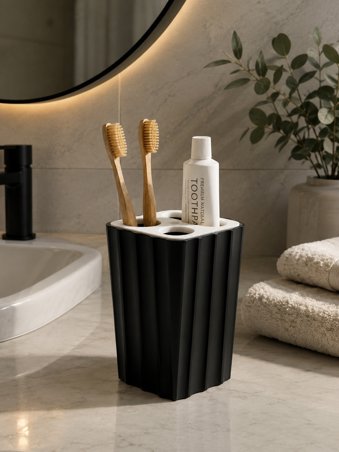 Modern Toothbrush Holder – Italian Design Bathroom Organizer