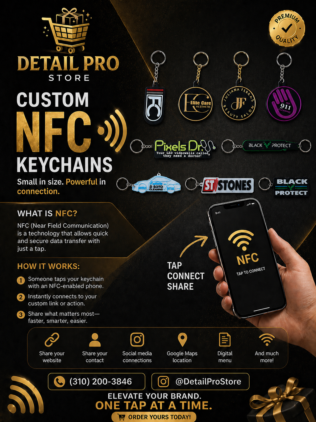 Customized NFC Keychains (1 unit)