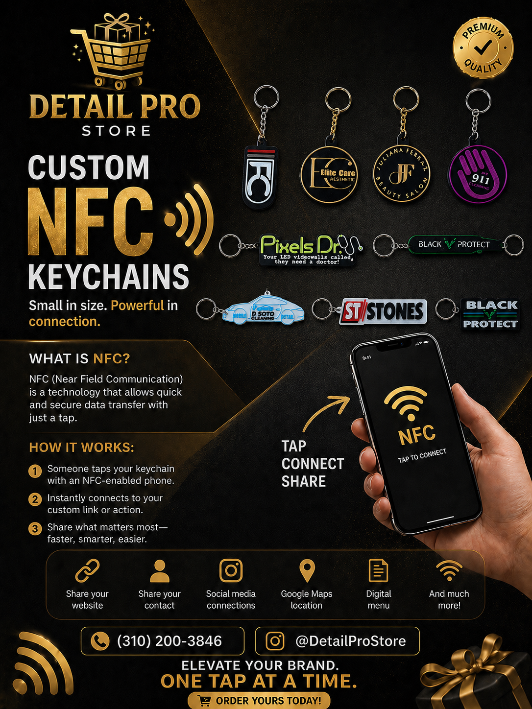 Customized NFC Keychains (1 unit)