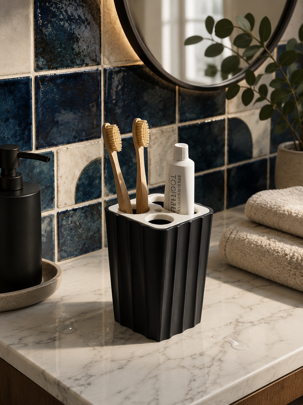 Modern Toothbrush Holder – Italian Design Bathroom Organizer