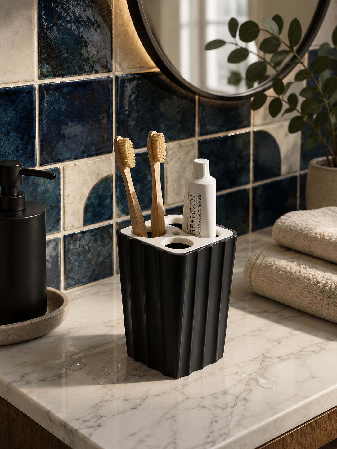 Modern Toothbrush Holder – Italian Design Bathroom Organizer