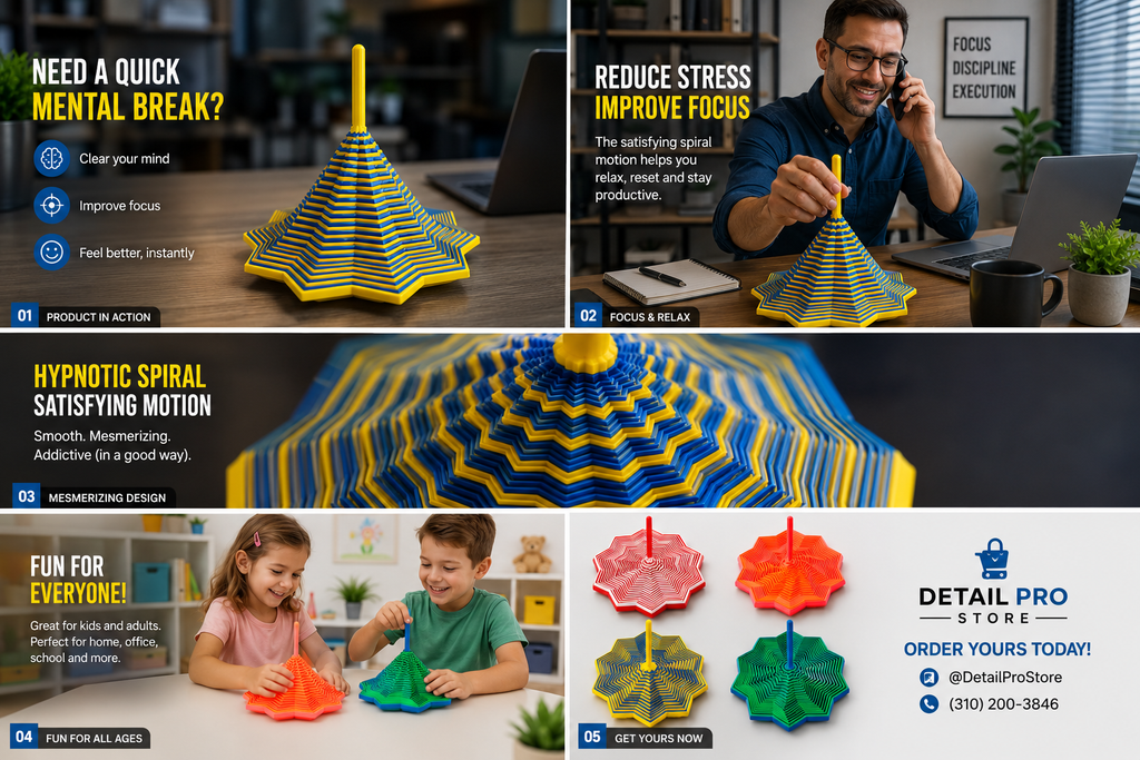 Spiral Focus Toy – Mesmerizing Desk Fidget Spinner