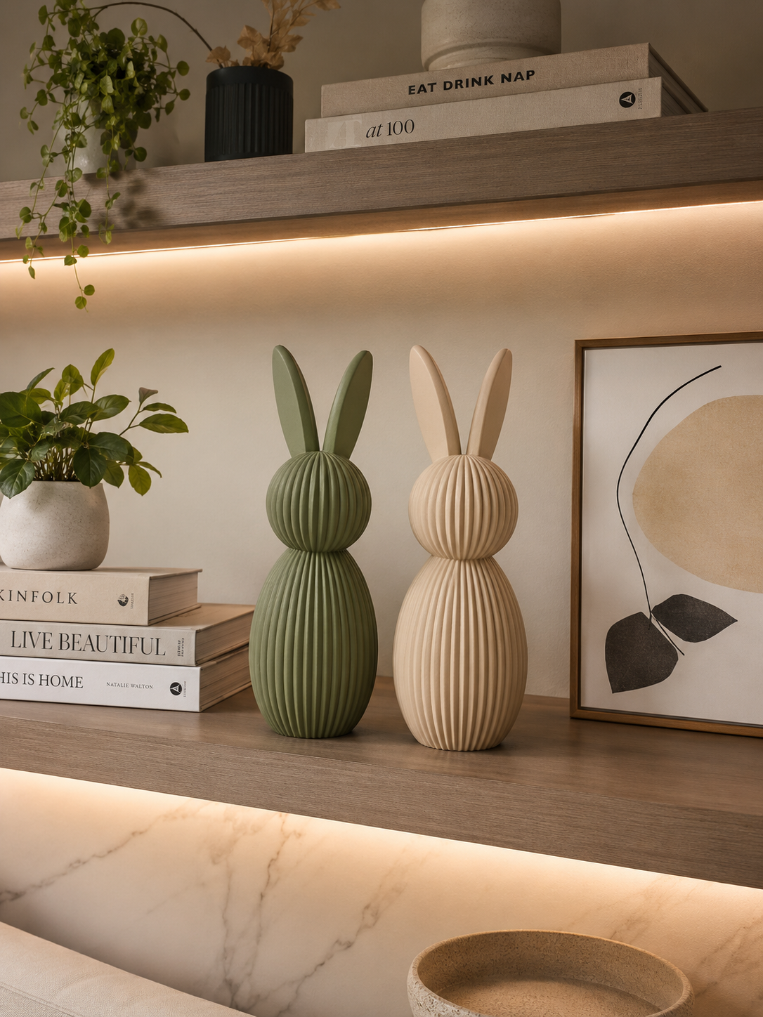 Modern Decorative Bunny Sculpture Set