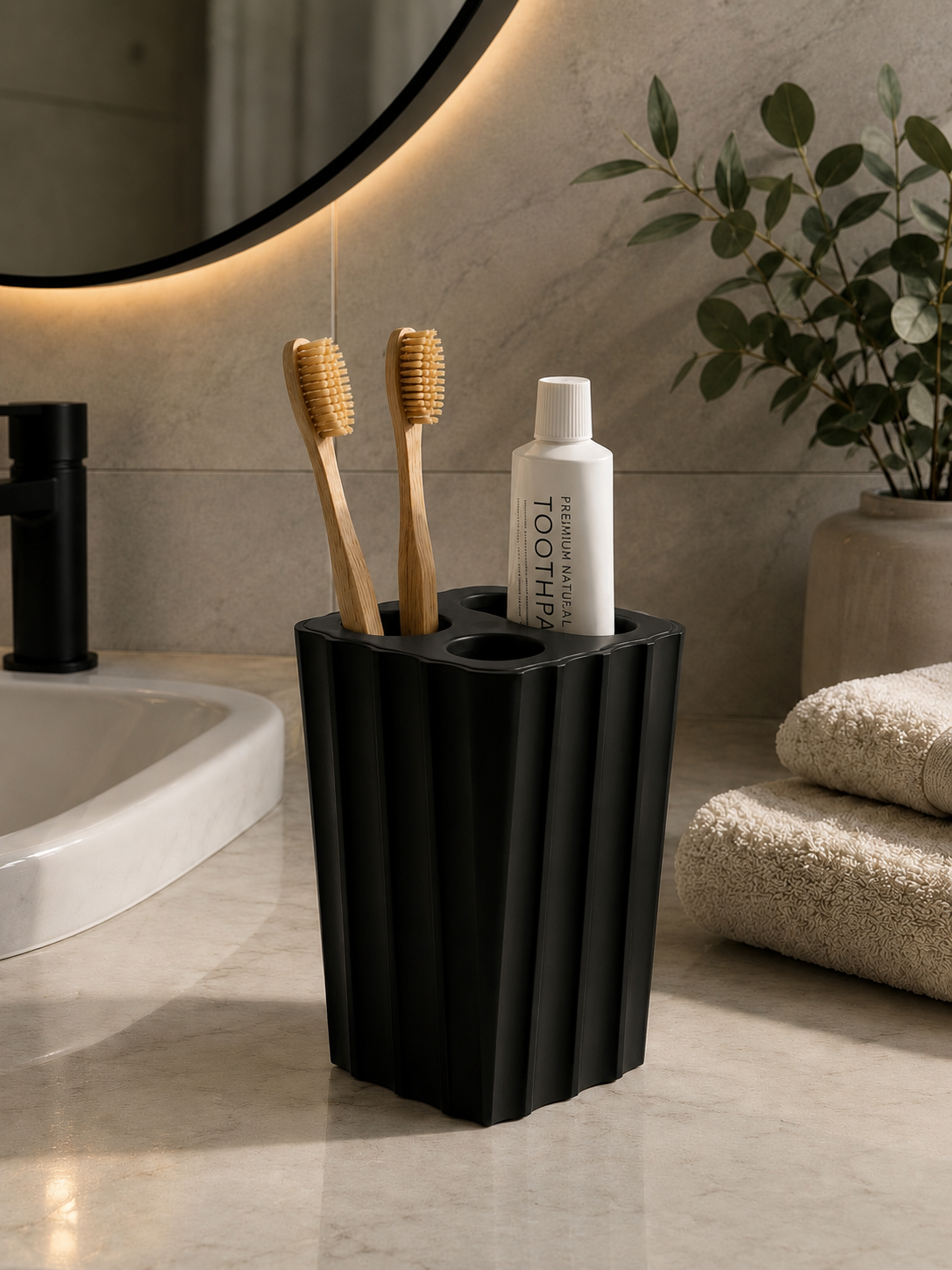 Modern Toothbrush Holder – Italian Design Bathroom Organizer