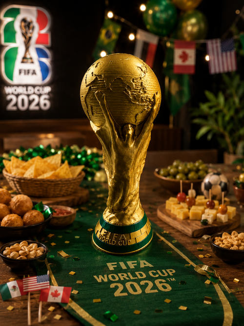 2026 Soccer Trophy Replica – 24cm Football Fan Collectible Decoration | World Championship Inspired Display Piece