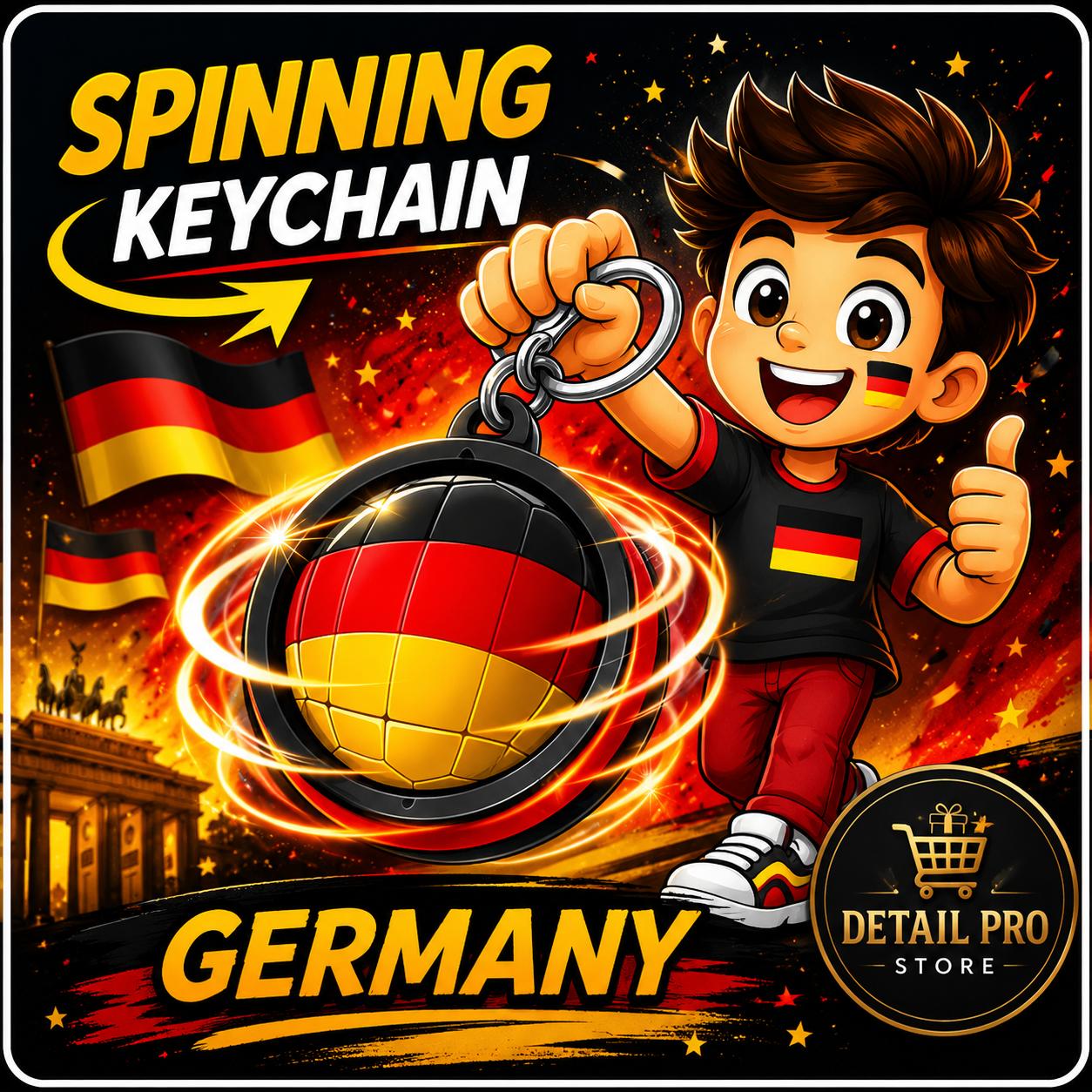 Spinning Soccer Keychain – 3D Printed Country Edition
