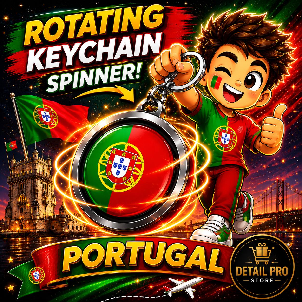 Spinning Soccer Keychain – 3D Printed Country Edition