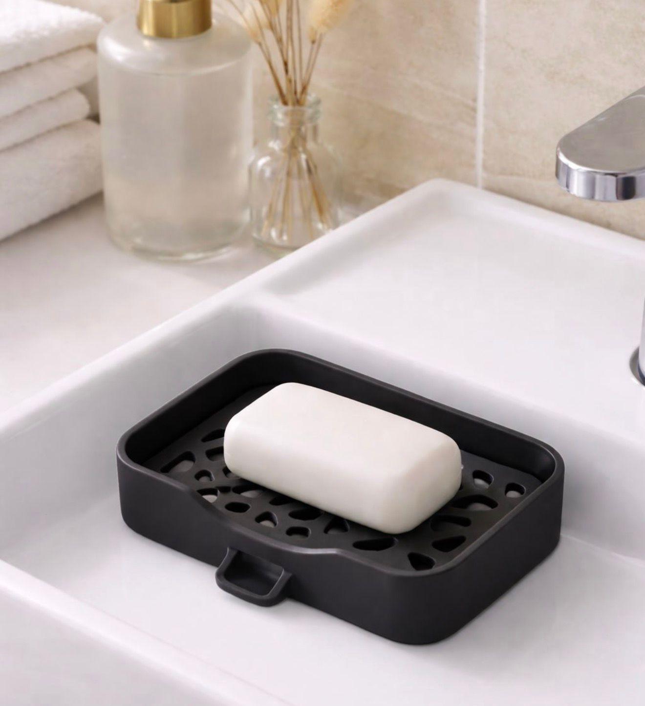 Modern Self-Draining Soap Dish – 3D Printed Bathroom Soap Holder