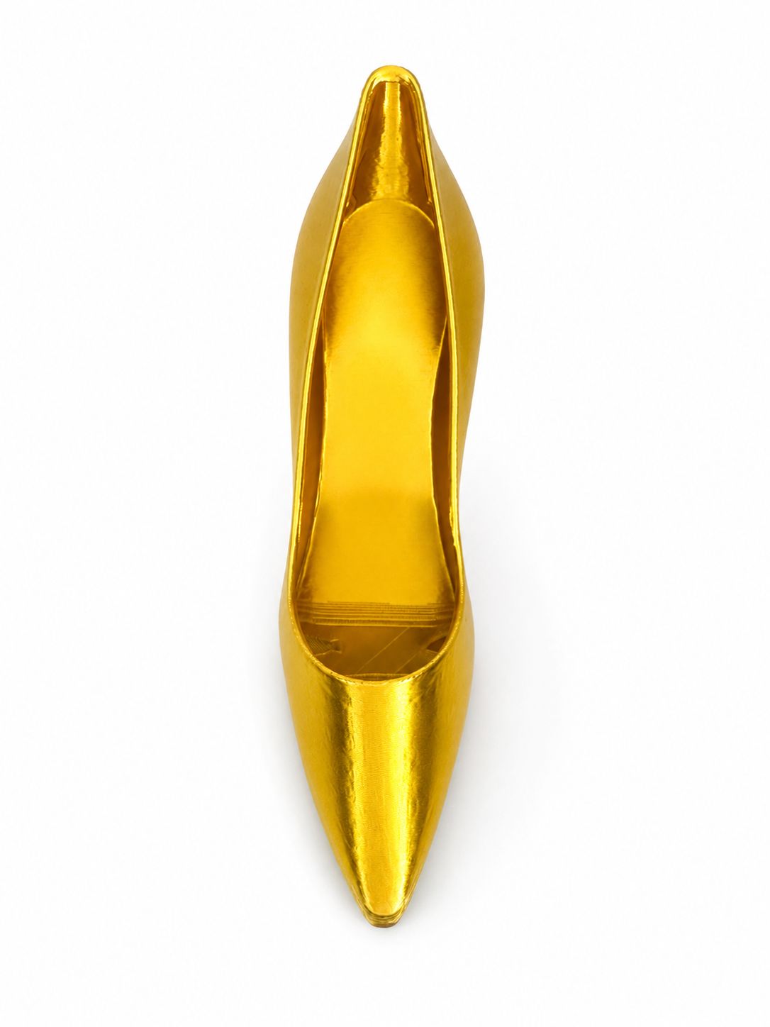 Gold High Heel Sculpture, 3D Printed Stiletto Home Decor